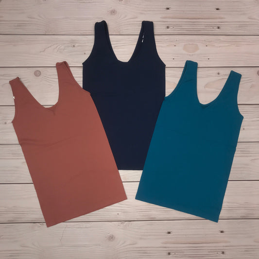 Seamless reversible cami tank top