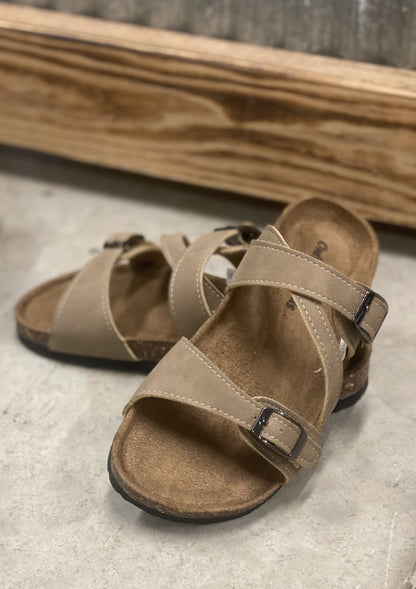 GIRLS TWISTED STRAPPY BIRK SANDAL