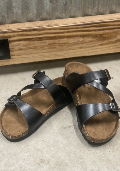 GIRLS TWISTED STRAPPY BIRK SANDAL