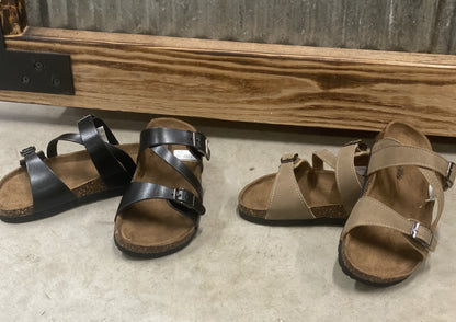 GIRLS TWISTED STRAPPY BIRK SANDAL