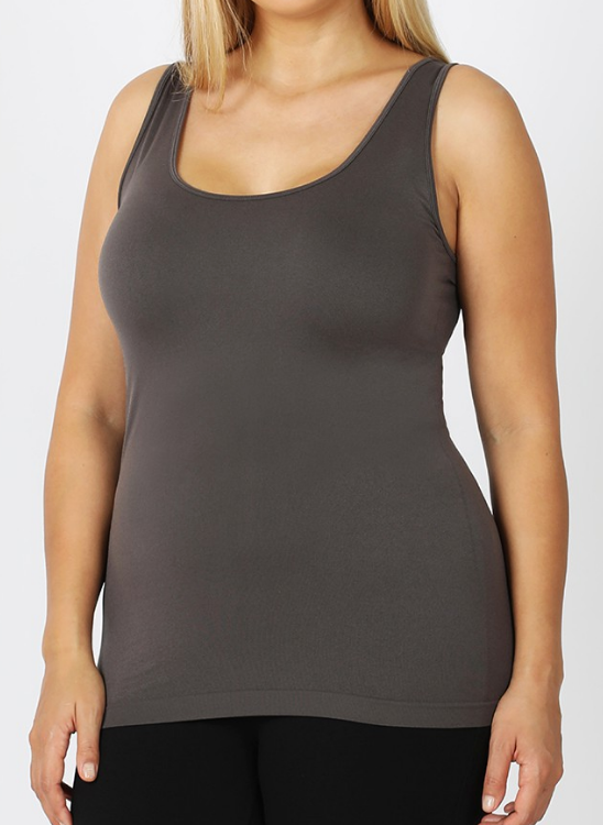 Plus scoop neck seamless cami