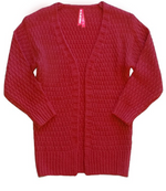 TODDLERS CHUNKY CABLE KNIT CARDIGAN