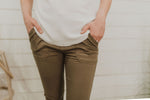 LEAH OLIVE SKINNY JEANS