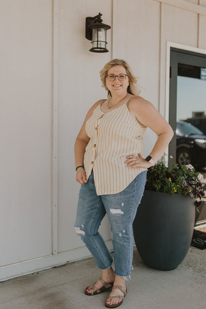 NANCY CURVY STRIPED TANK TOP