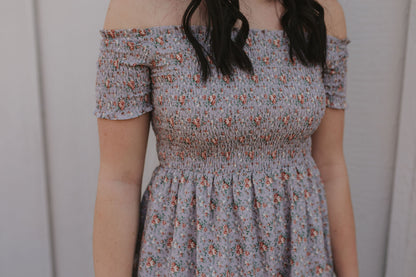 ELLA FLORAL LAVENDER DRESS  BY IVY & CO