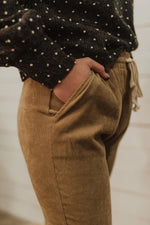 DRAWSTRING CORDUROY JOGGERS BY IVY & CO