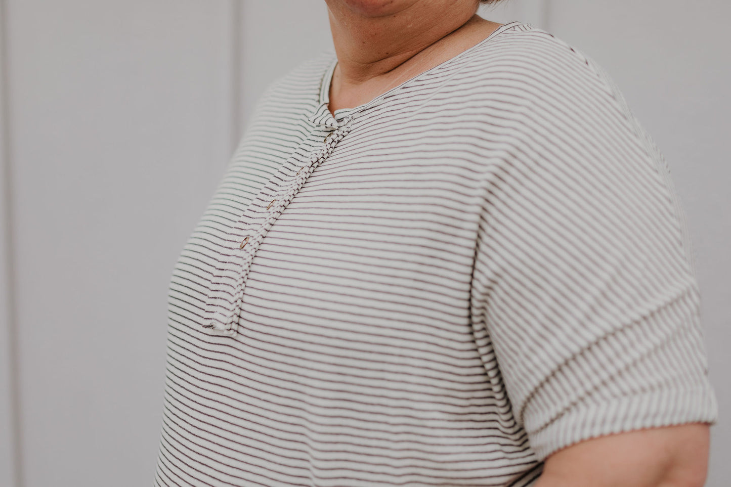 DREW CURVY STRIPED TOP