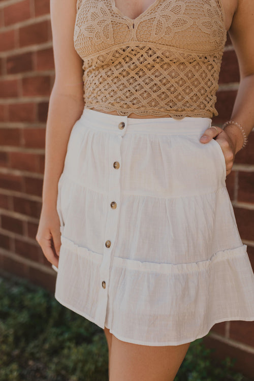 GEORGIA OFF WHITE SKIRT BY IVY & CO